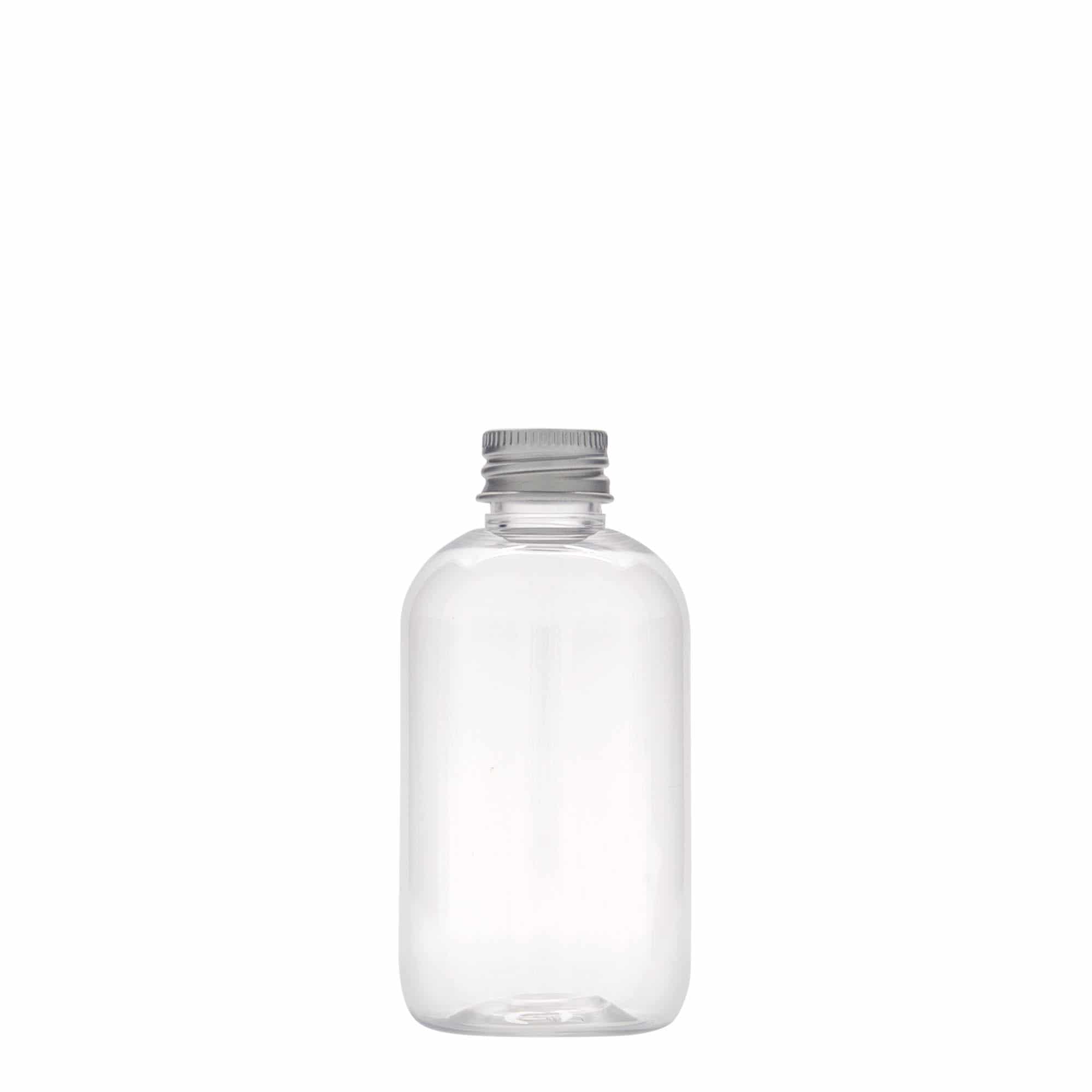 100 ml PET butelis „Boston“, plastikas, uždaromas: GPI 20/410