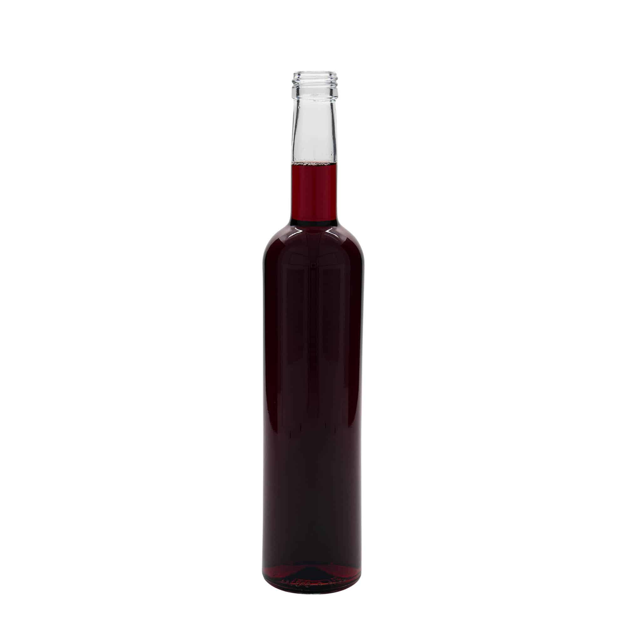 500 ml stiklo butelis „Bordeaux“, uždaromas: PP 28