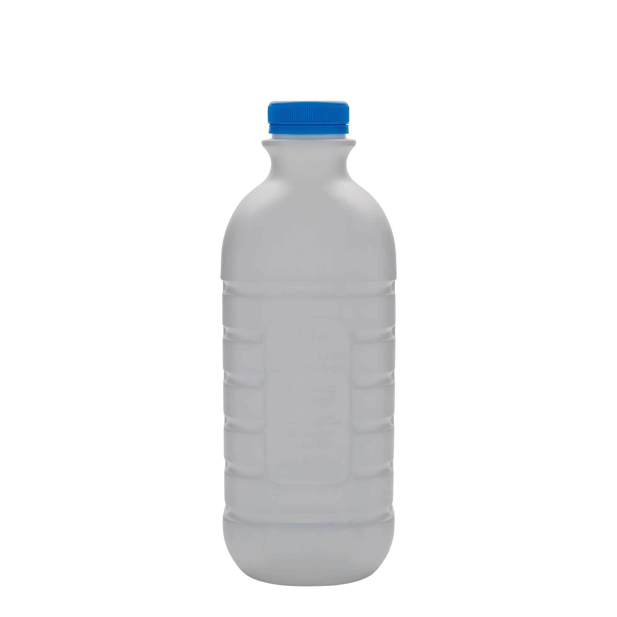 1000 ml butelis su dozatoriumi „Securibox“, PP plastikas, baltos spalvos, uždaromas: PEHD40