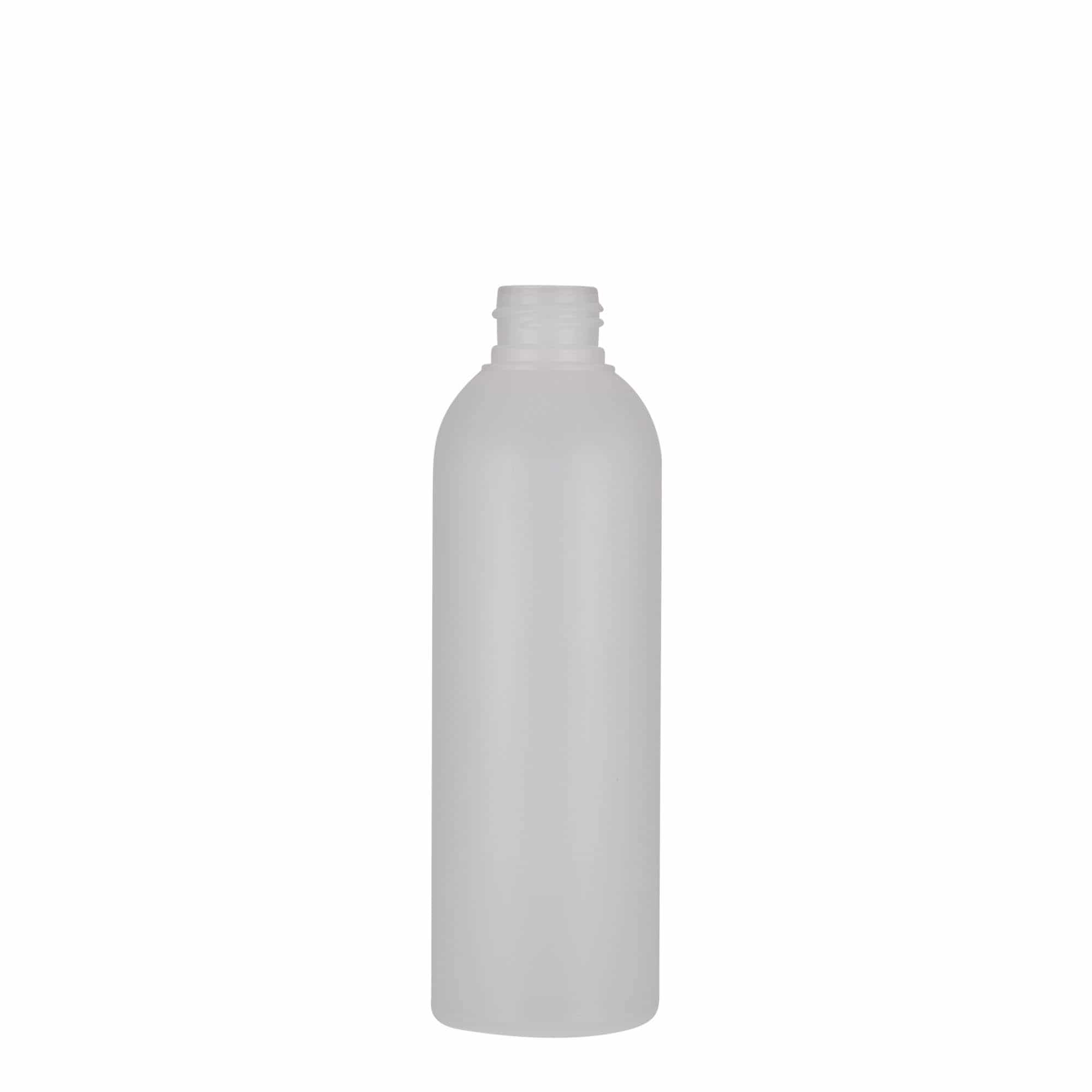 200 ml plastikinis butelis „Tuffy“, HDPE, kreminės spalvos, uždaromas: GPI 24/410