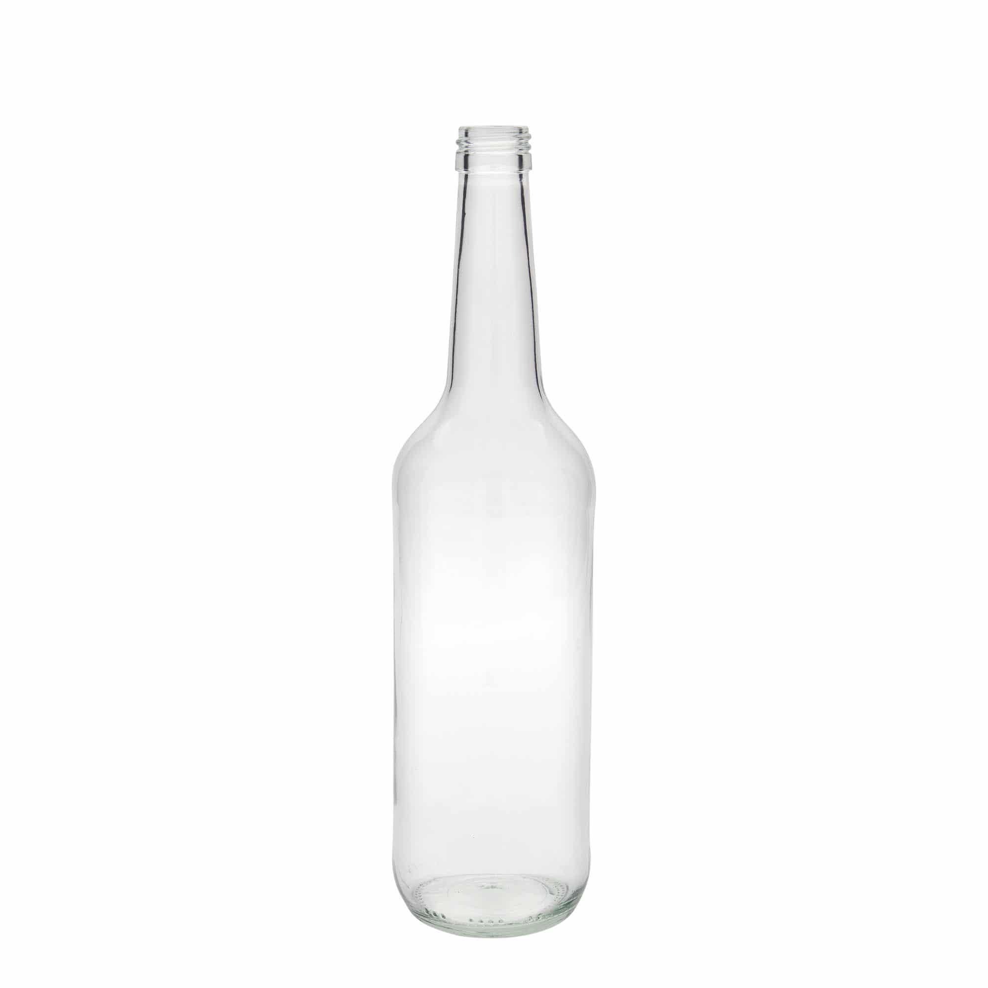 700 ml stiklo butelis „Geradhals“, uždaromas: PP 28