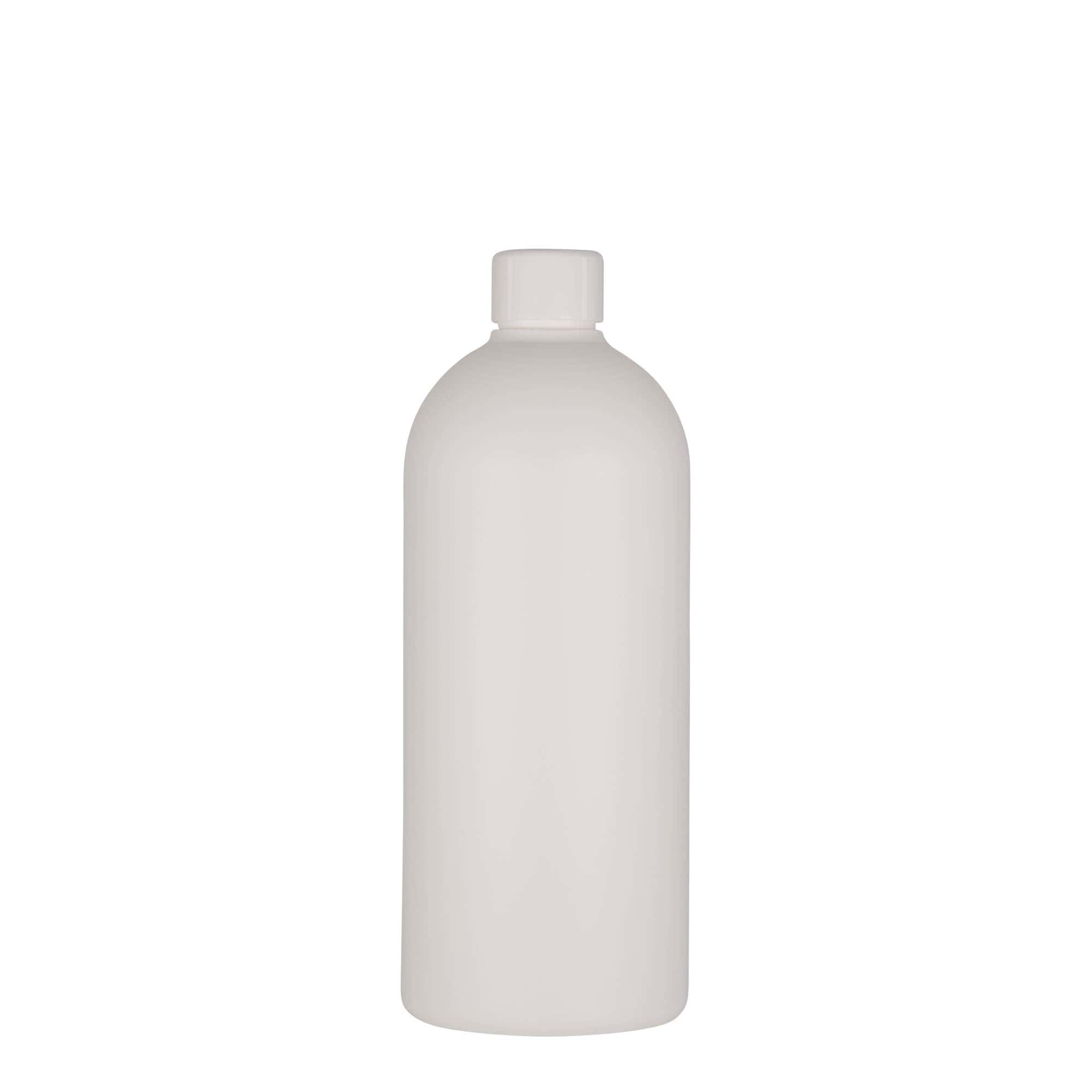 500 ml plastikinis butelis „Tuffy“, HDPE, baltos spalvos, uždaromas: GPI 24/410