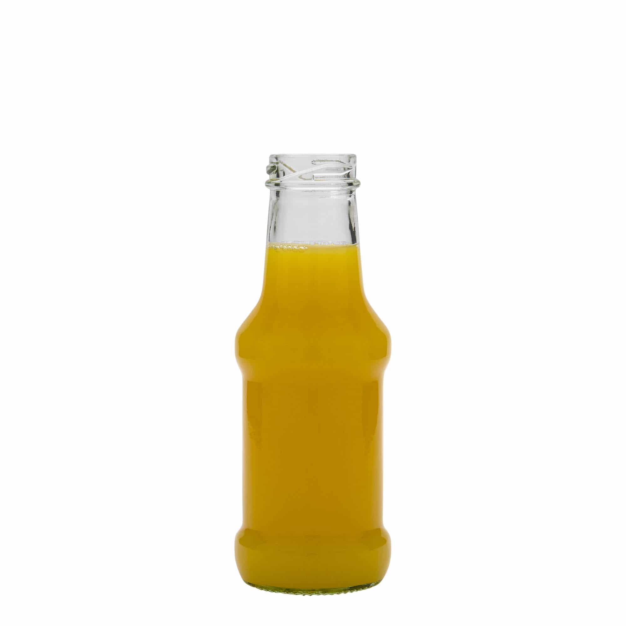 250 ml butelis padažams, stiklas, uždaromas: Twist-Off (TO 38)