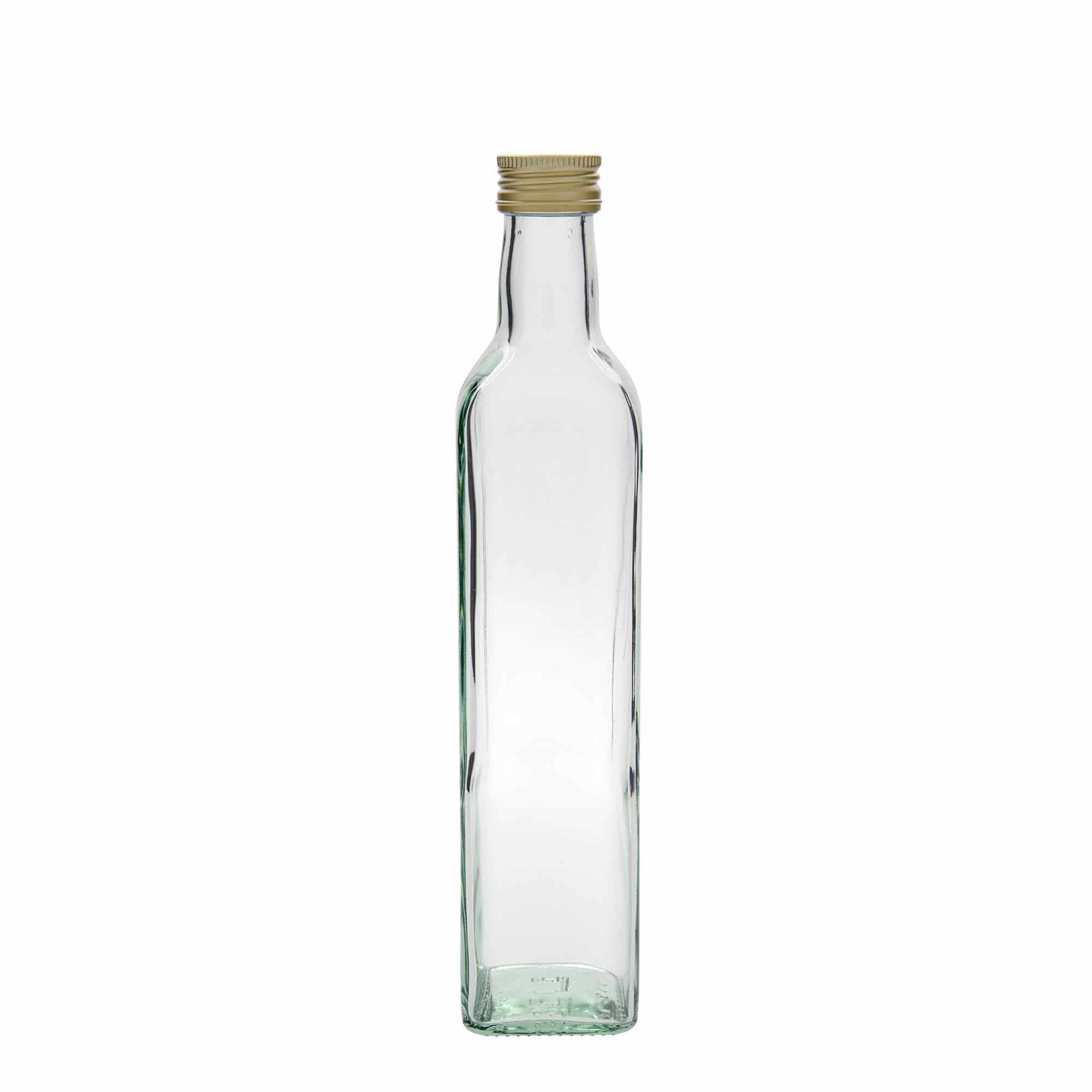 500 ml stiklo butelis „Marasca“, kvadrato formos, uždaromas: PP 31,5