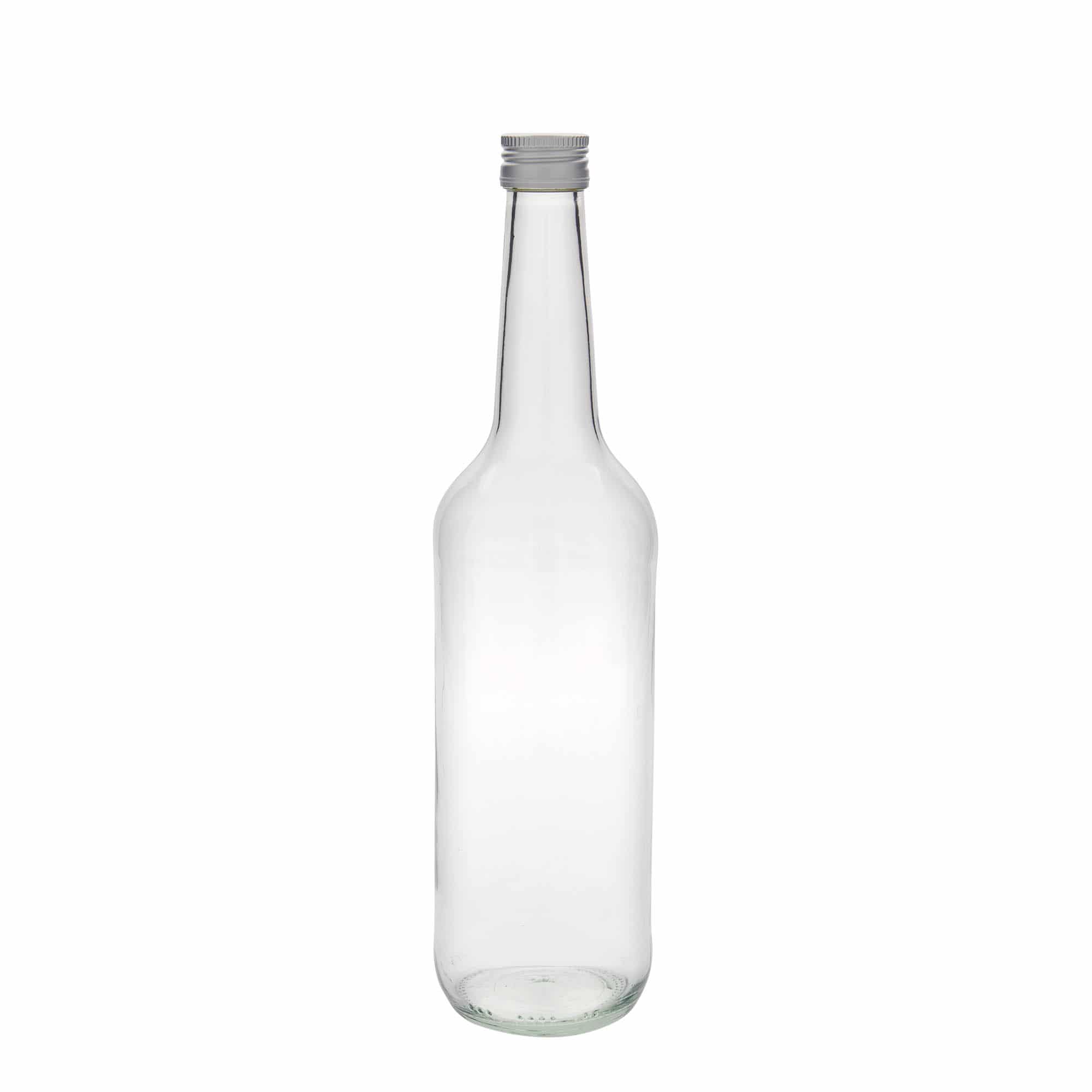 700 ml stiklo butelis „Geradhals“, uždaromas: PP 28