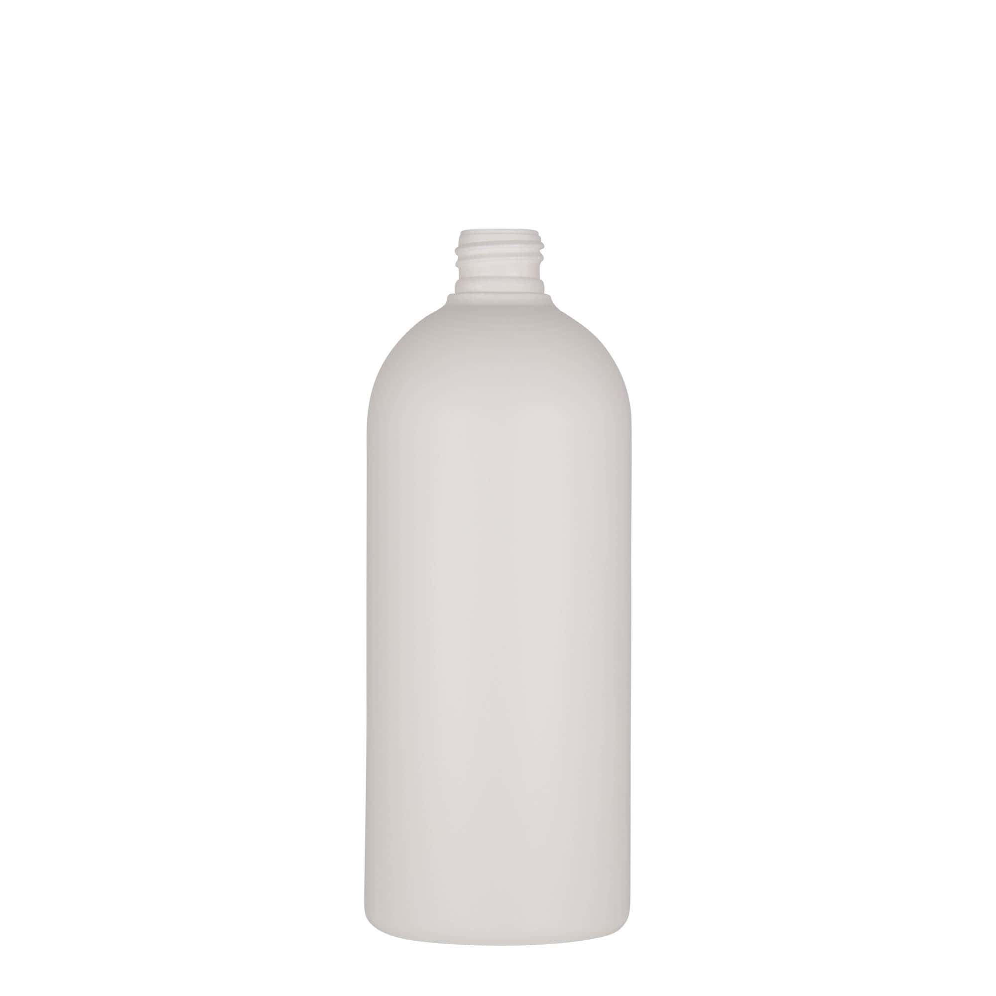 500 ml plastikinis butelis „Tuffy“, HDPE, baltos spalvos, uždaromas: GPI 24/410