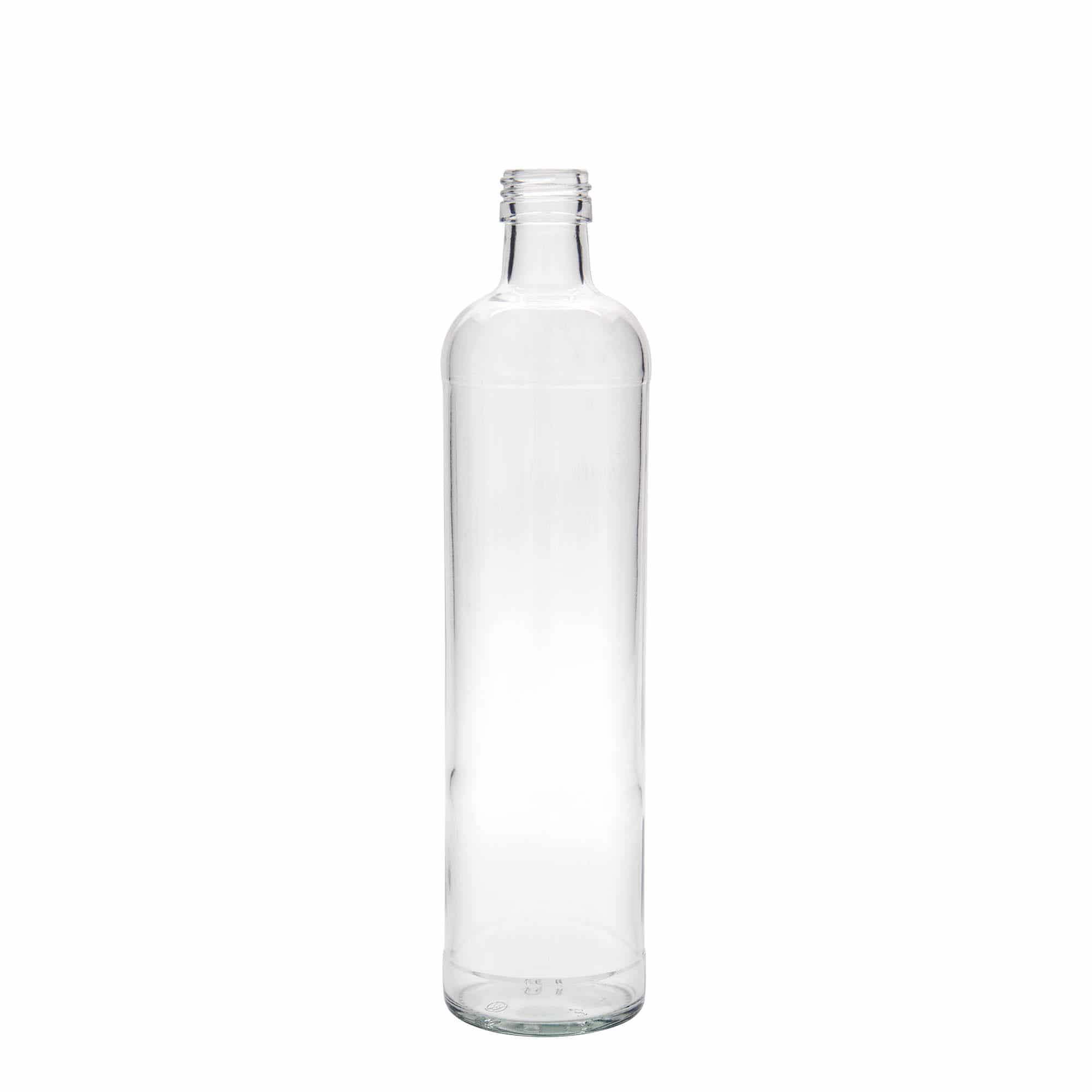 500 ml apvalus butelis, stiklas, uždaromas: PP 28