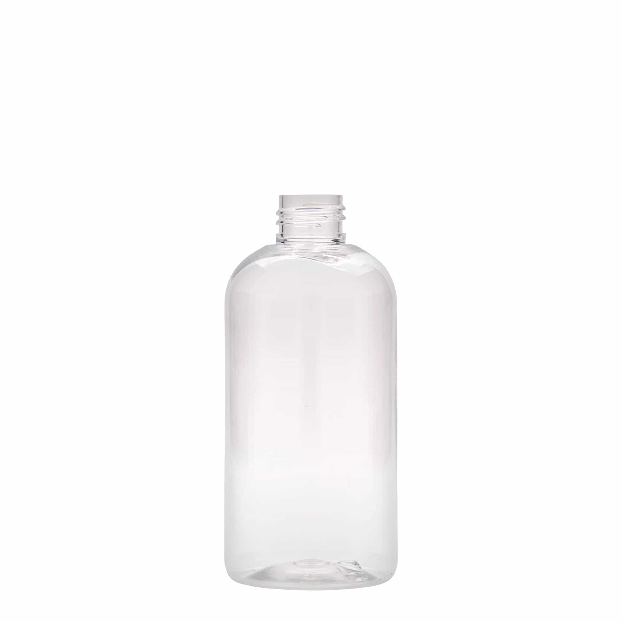 250 ml PET butelis „Boston“, plastikas, uždaromas: GPI 24/410