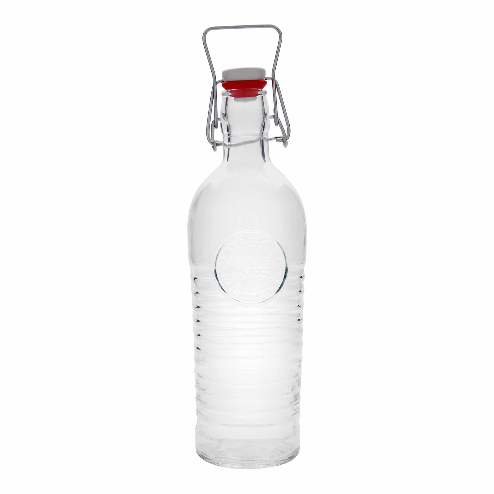 1200 ml stiklo butelis „Officina 1825“, uždaromas: Užspaudžiamuoju kamščiu