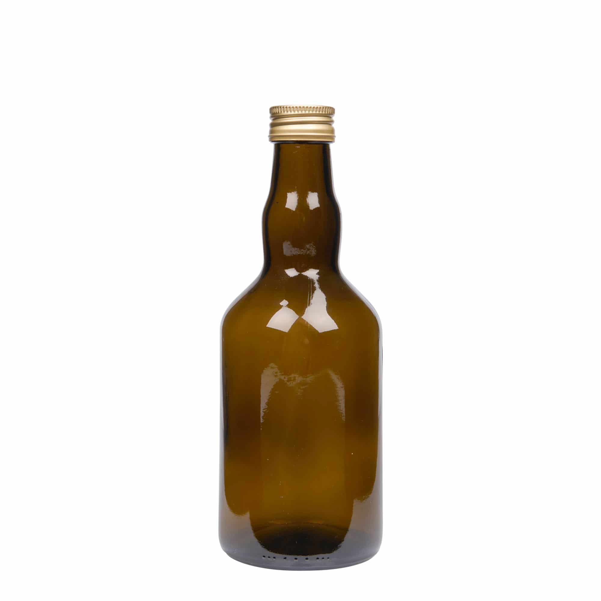 500 ml stiklo butelis „Olona“, samanų žalios spalvos, uždaromas: PP 31,5