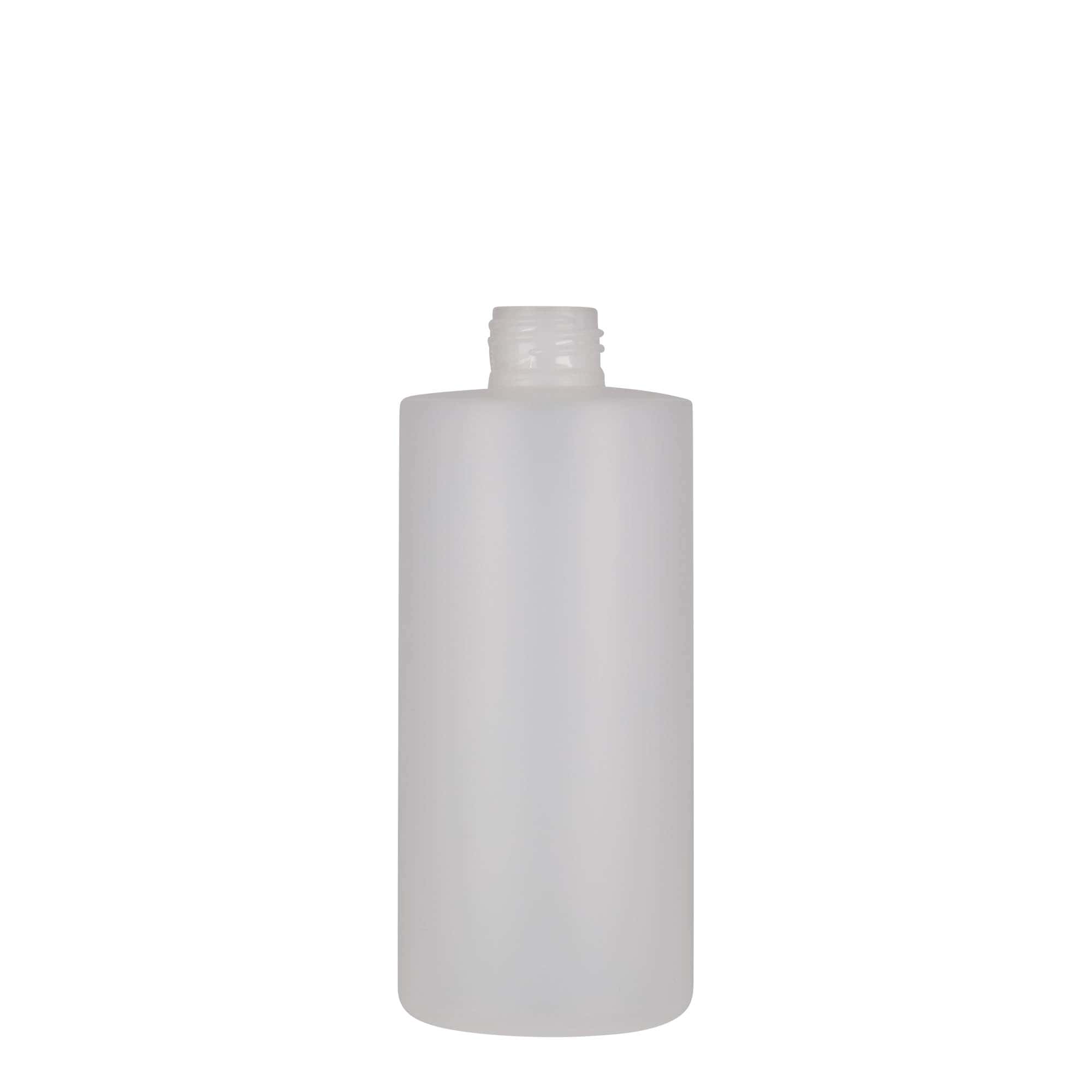 300 ml plastikinis butelis „Pipe“, HDPE, baltos spalvos, uždaromas: GPI 24/410