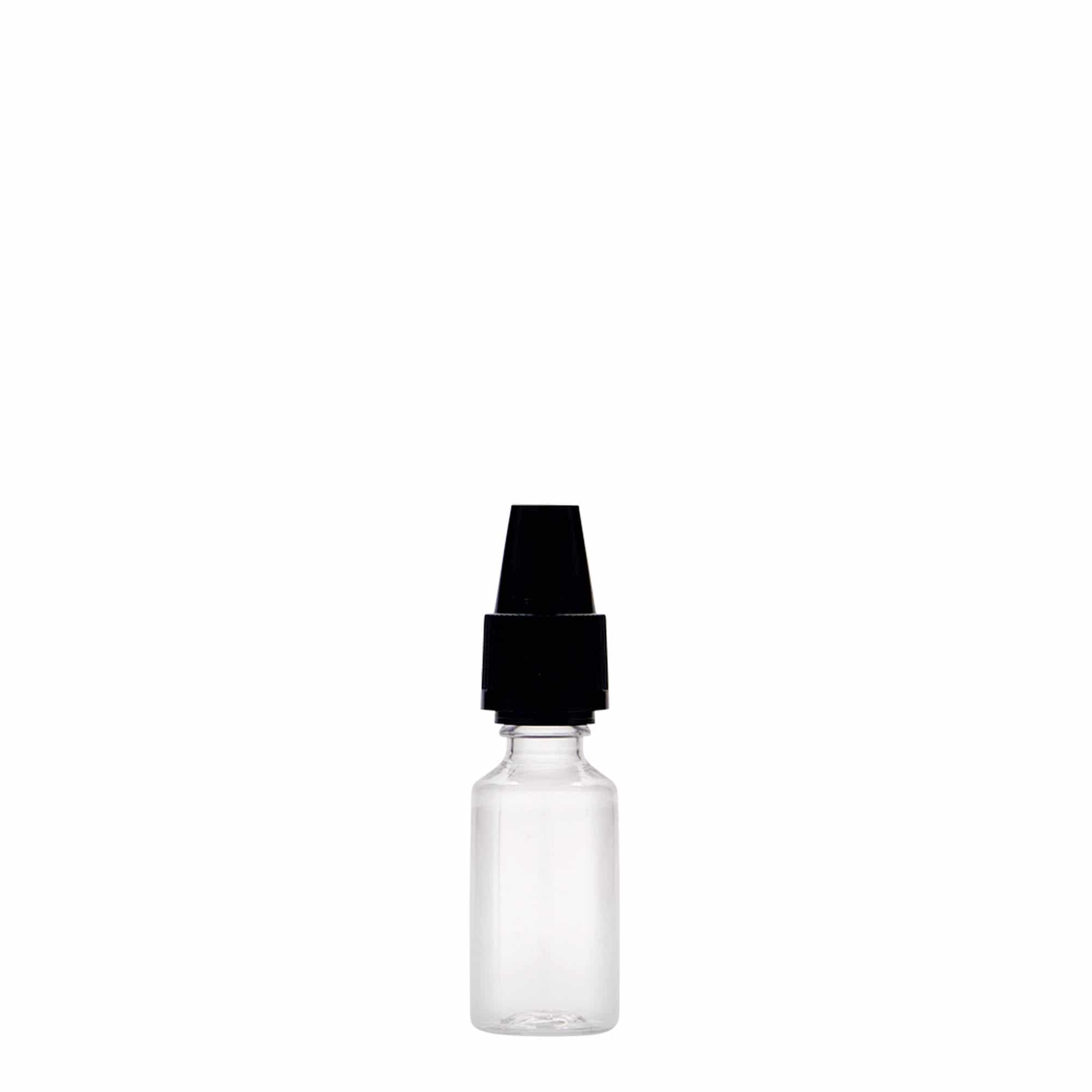 10 ml PET butelis „E-Liquid“ su apsauga nuo vaikų ir klastojimo, plastikas, uždaromas: Užsukamu dangteliu