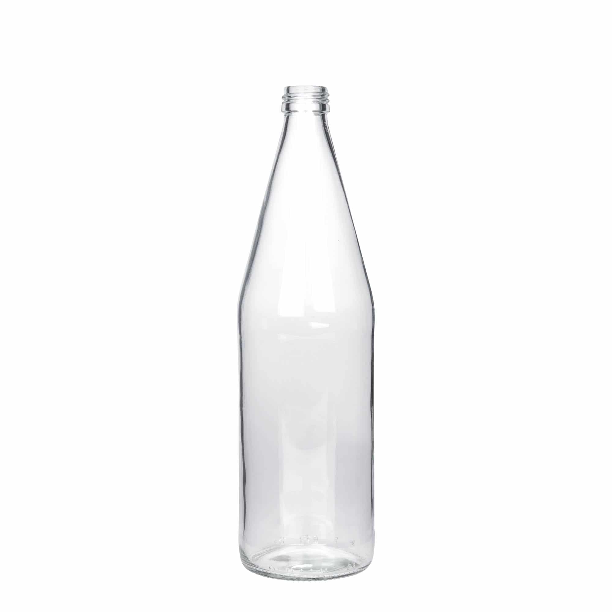 750 ml universalus butelis, morkos formos, stiklinis, uždaromas: PP 28