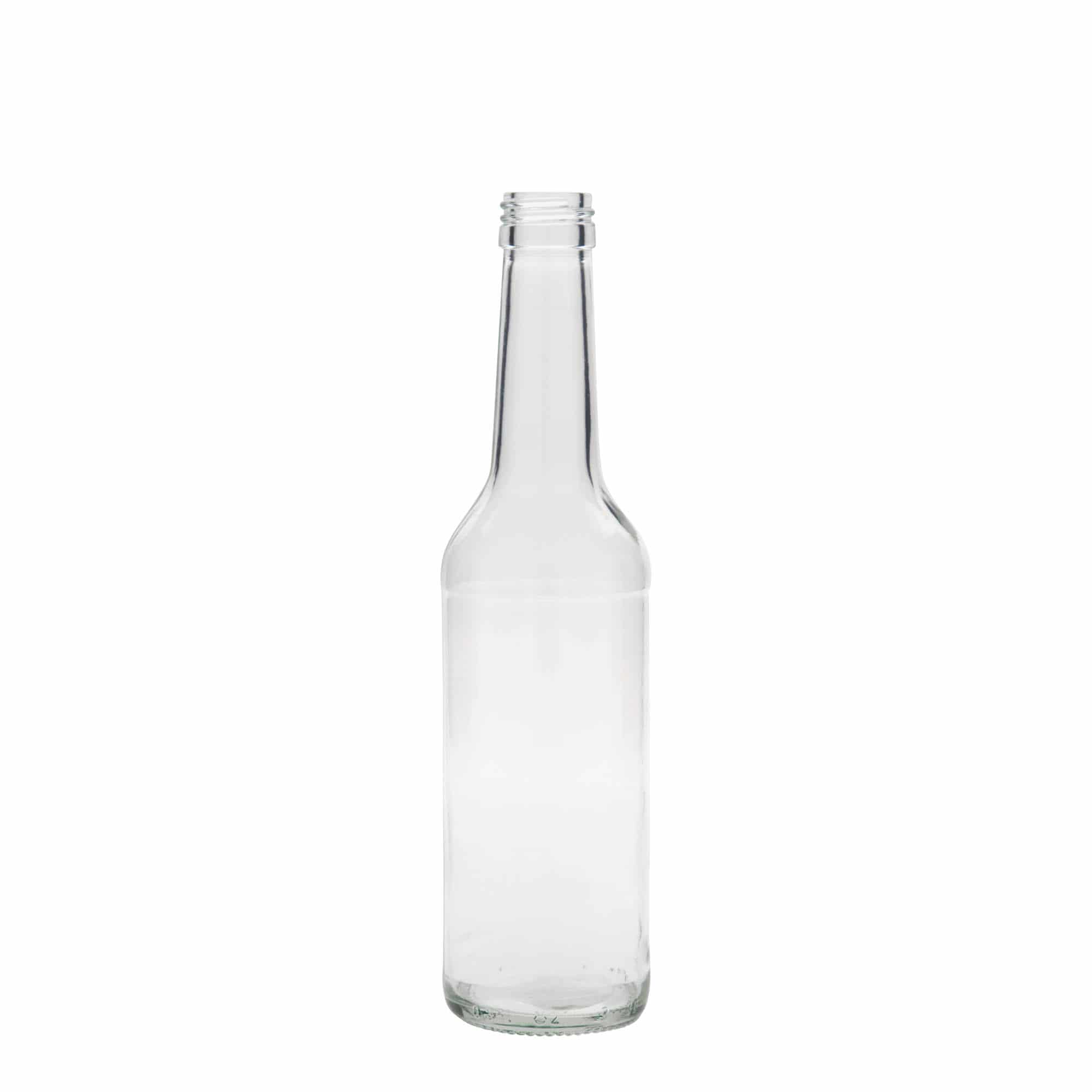 350 ml stiklo butelis „Geradhals“, uždaromas: PP 28